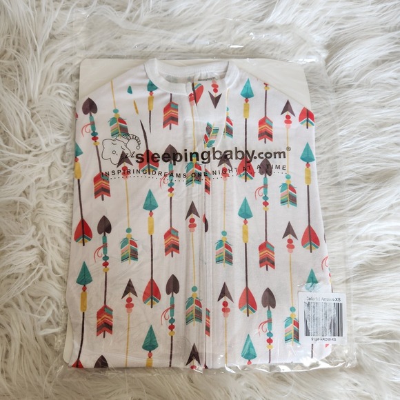 2-PK SLEEPING BABY Zipadee-Zip Sleeping Sack Cotton 3M-6M Extra Small Arrows NEW - Picture 3 of 16